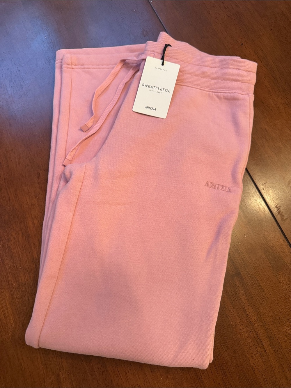 Aritzia Light Pink Sweatfleece Joggers